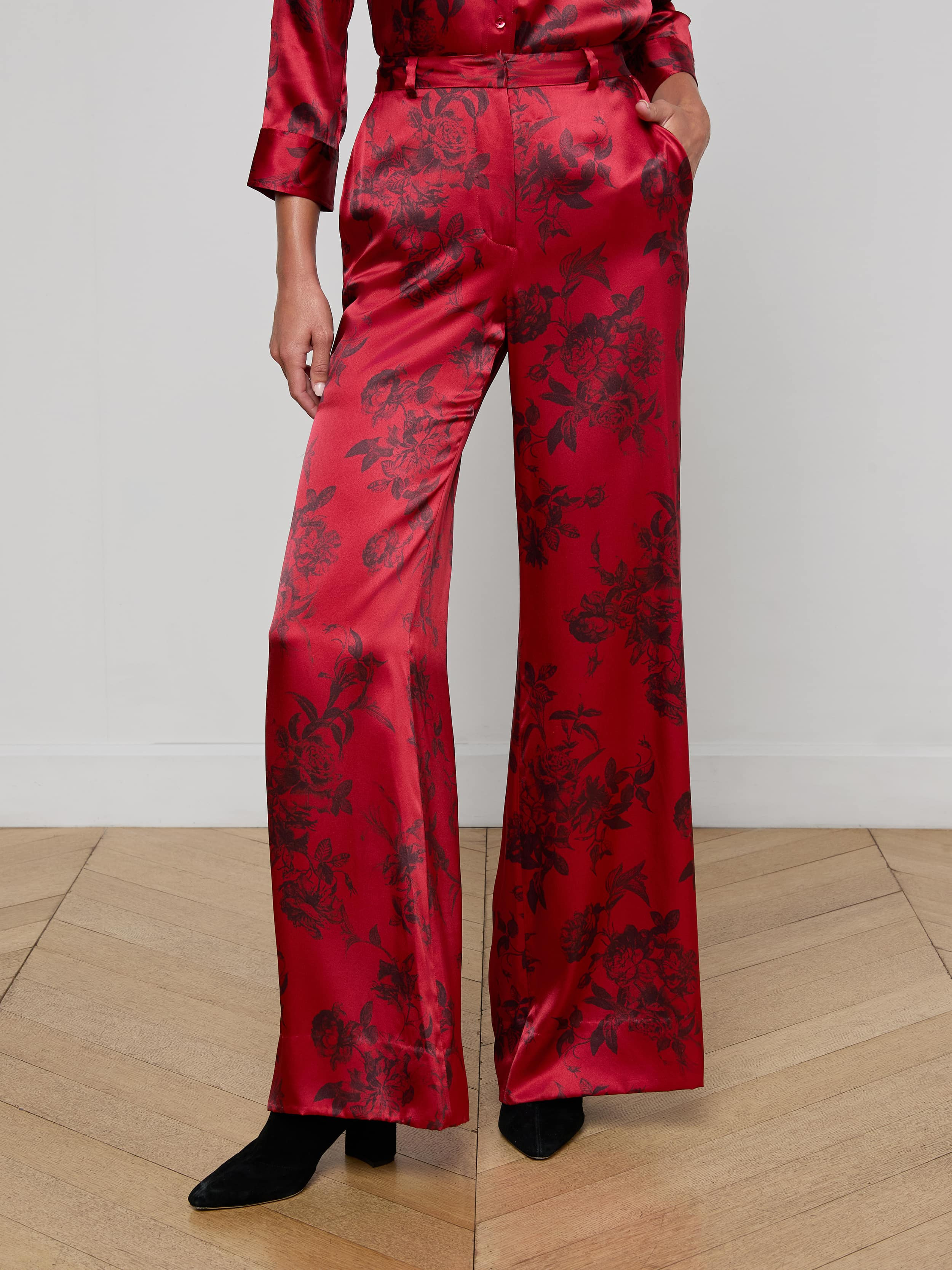 Pilar Silk Wide-Leg Pant - 3