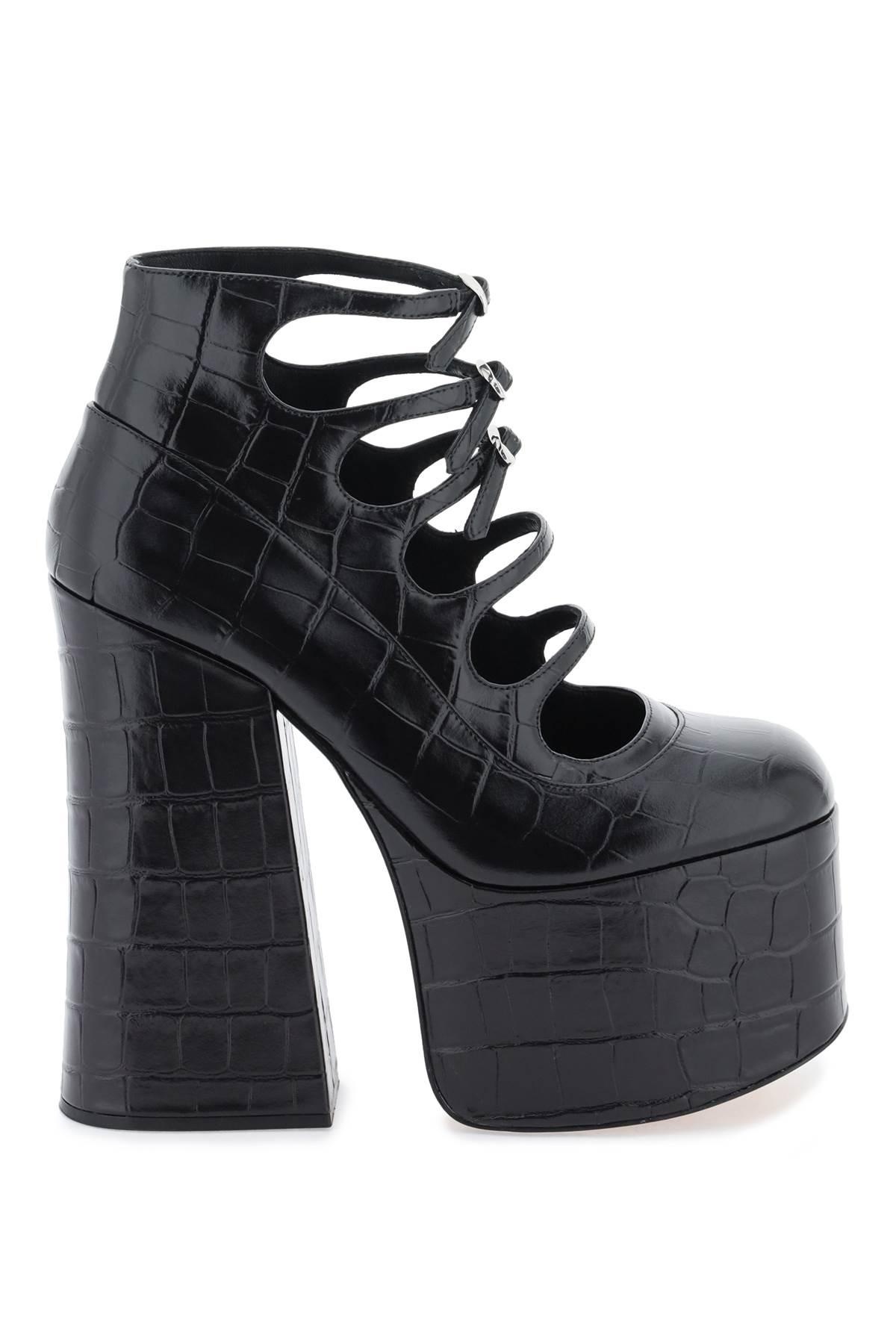 THE CROC EMBOSSED KIKI ANKLE BOOTS - 1