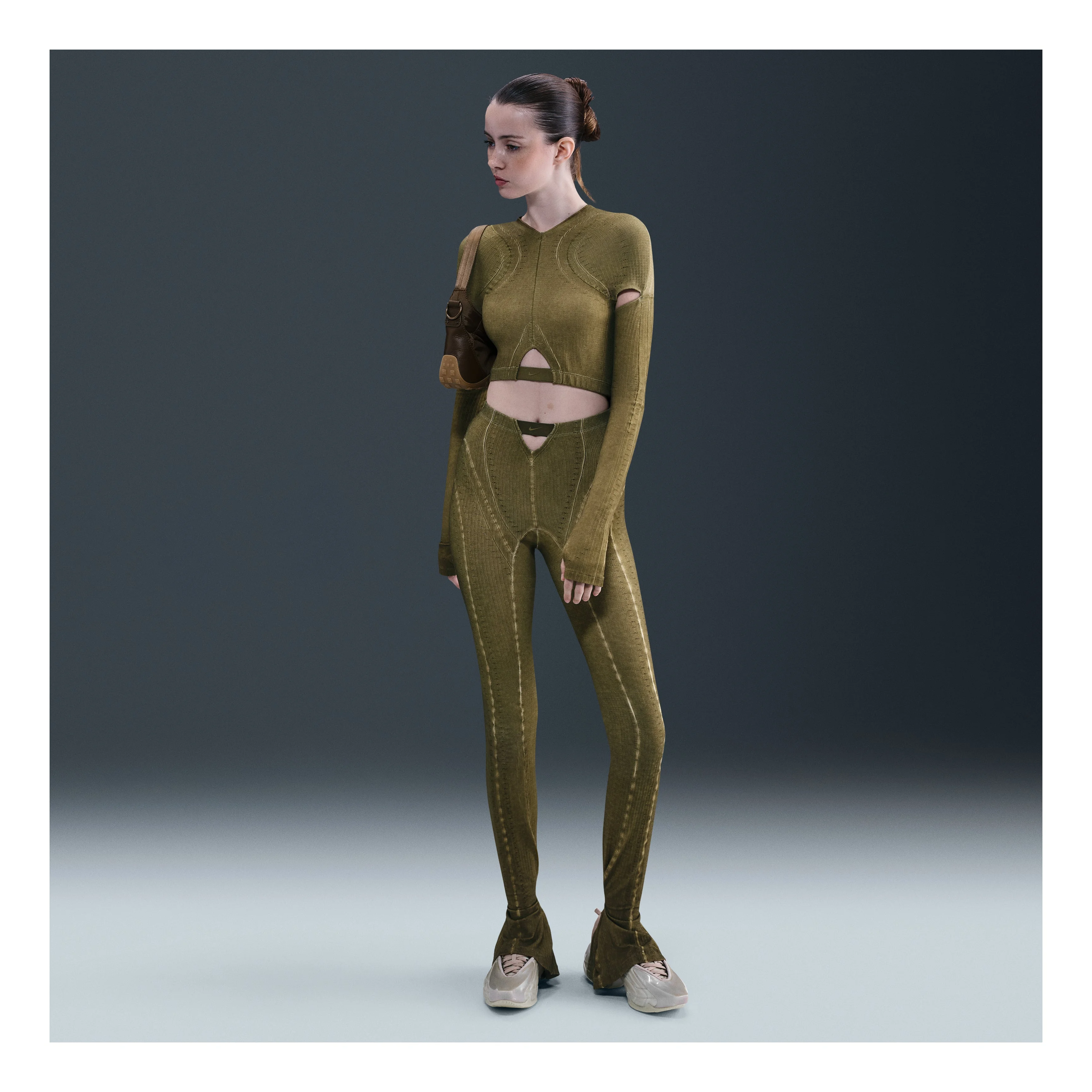 (WMNS) Nike x KNWLS Ghost Pants 'Olive Flak' IB0267-368 - 1