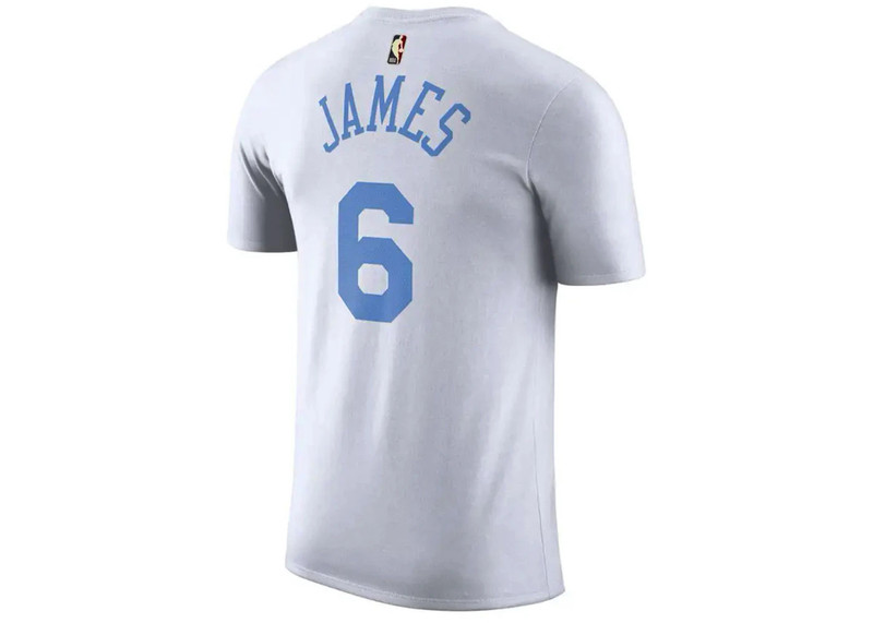 Nike Nike NBA Los Angeles Lakers LeBron James T-shirt White/Light Blue outlook