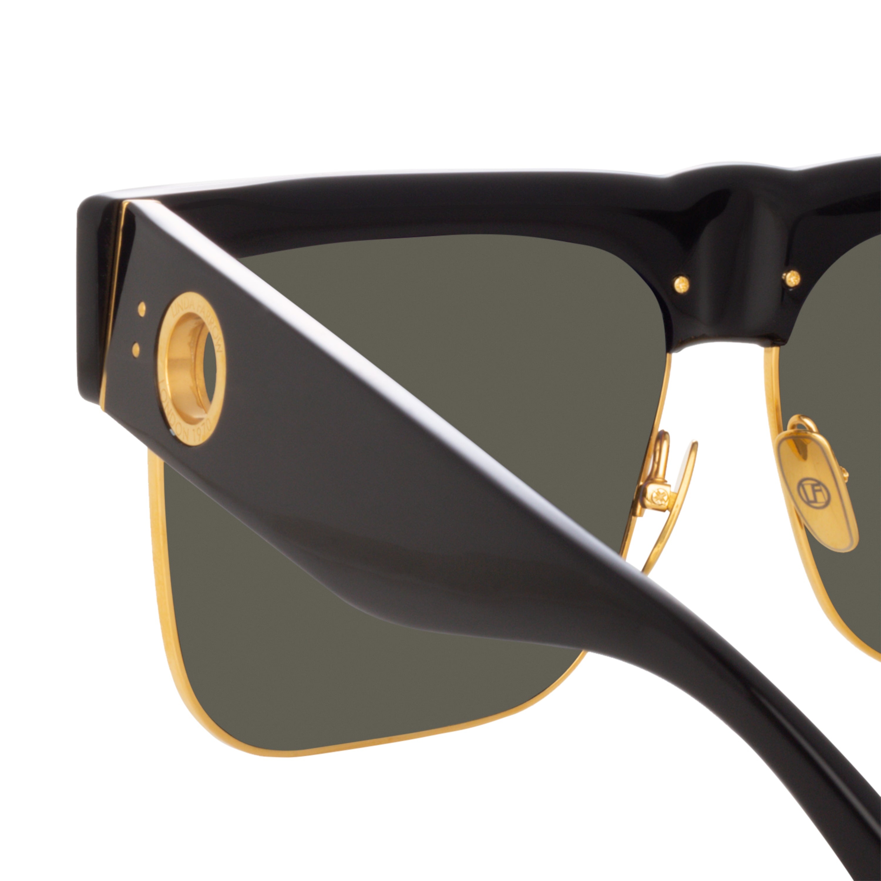 ROSALIE OVERSIZED SUNGLASSES IN BLACK - 5
