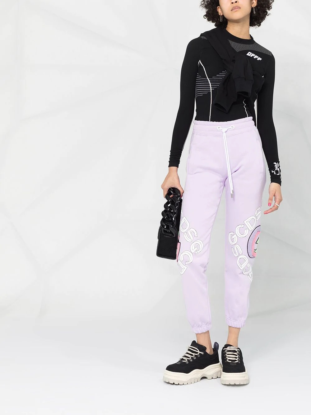 logo print track pants - 2