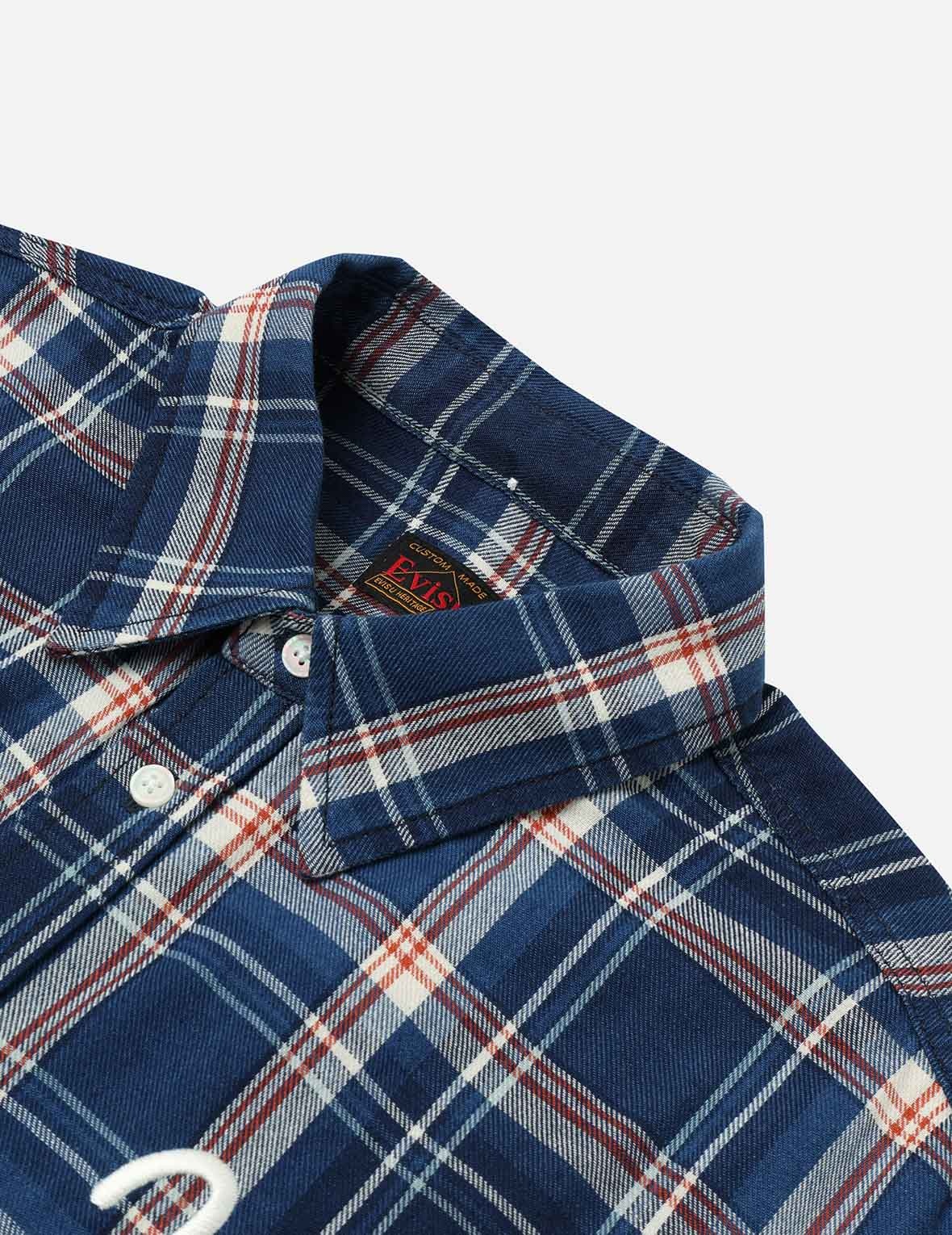 Allover Seagull Print Relax Fit Check Shirt - 7