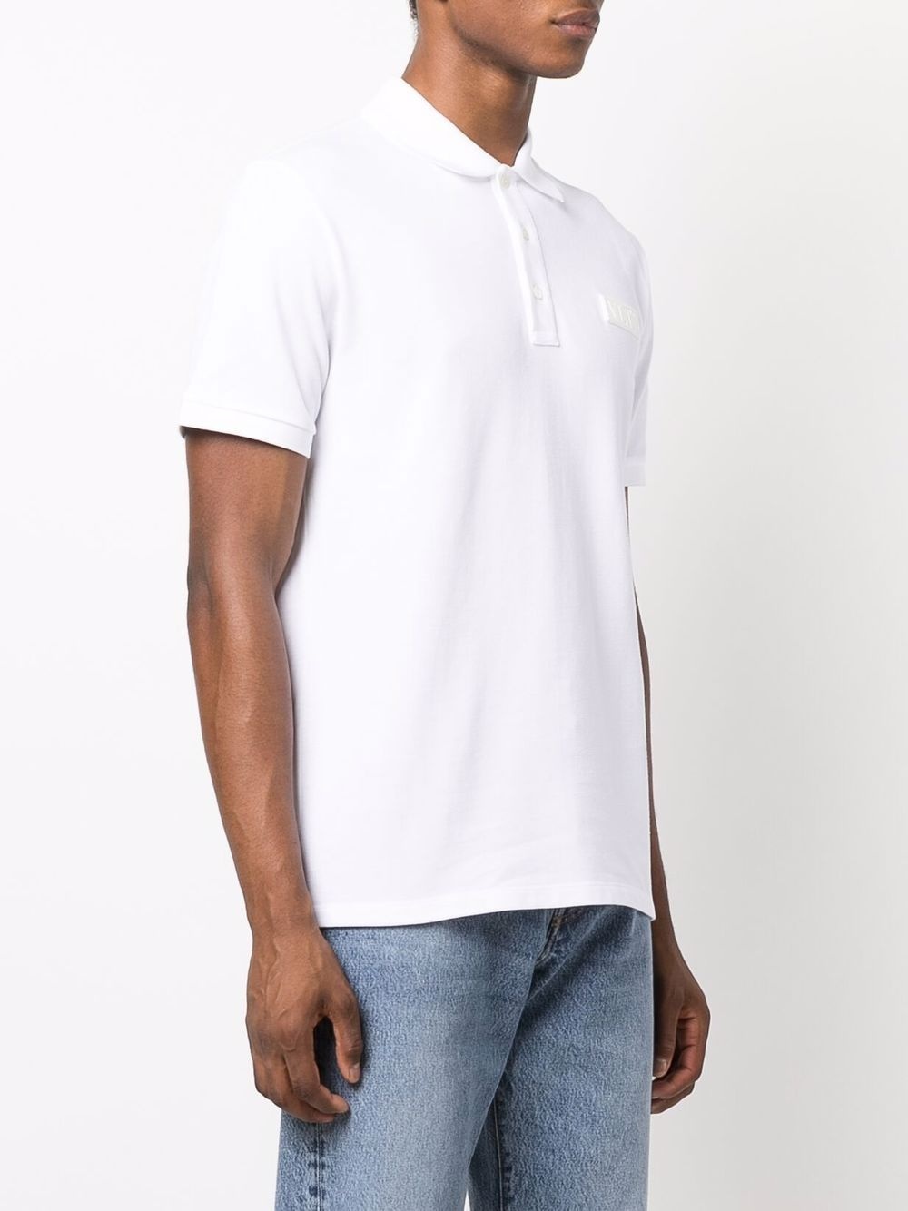 VLTN logo patch polo shirt - 3