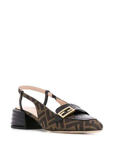 FENDI FF-logo slingback pumps outlook