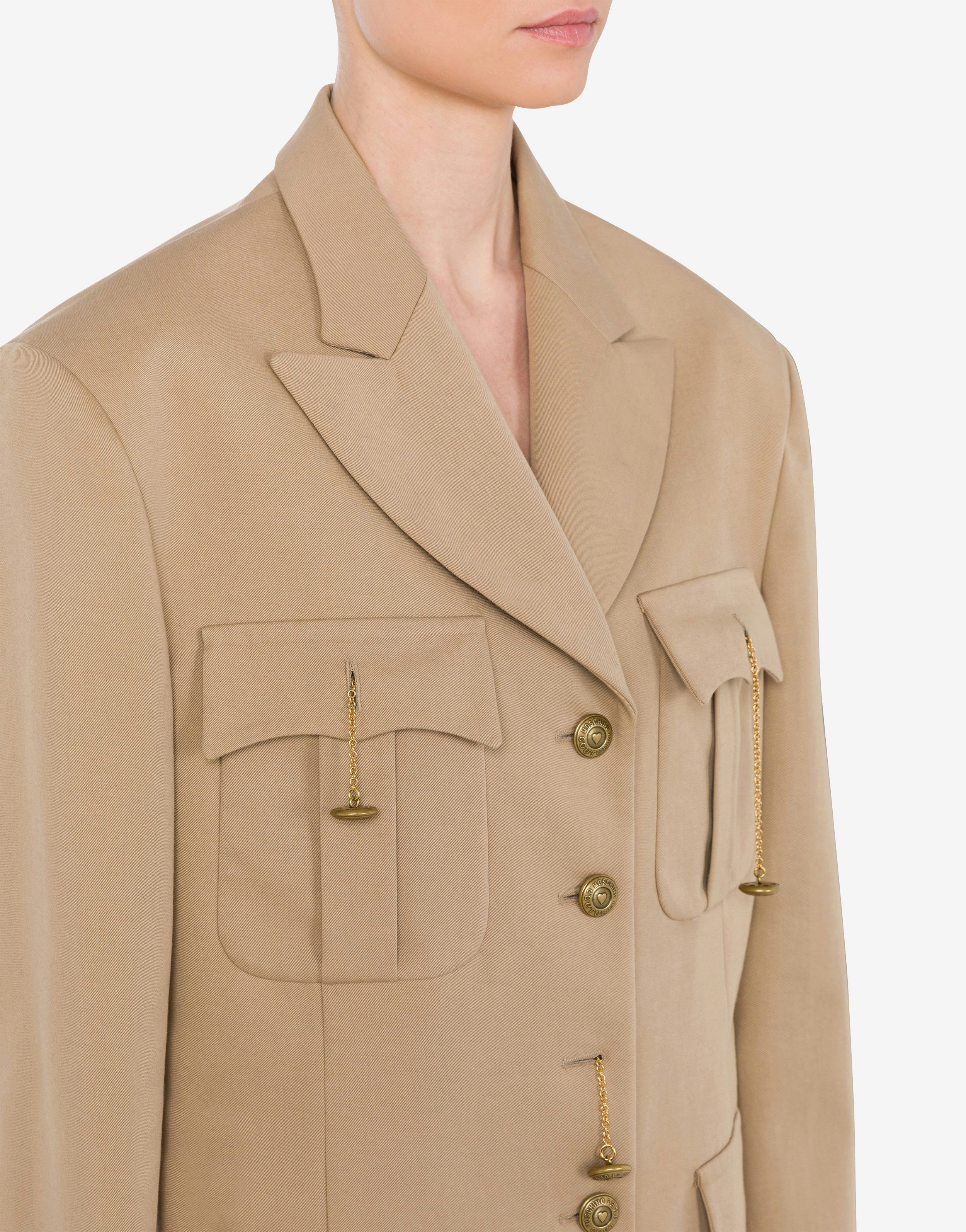 JACKET IN GABARDINE MILITARY TWIST - 4