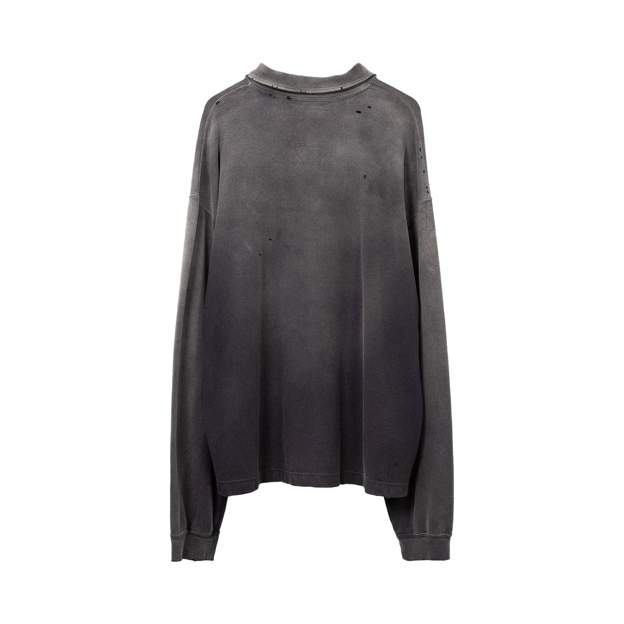 Maison Mihara Yasuhiro Sun Faded Half Zip Pullover 'Black' - 2