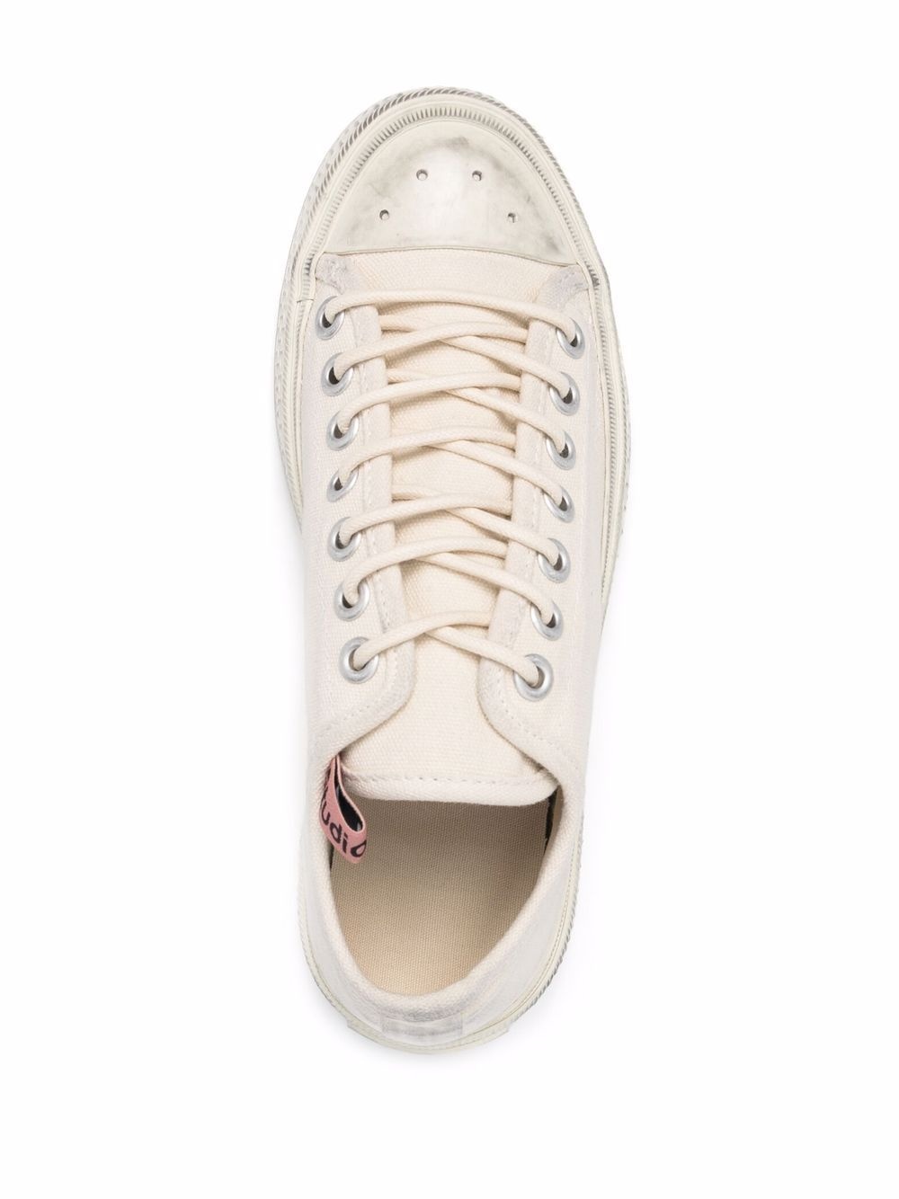 lace-up low-top sneakers - 4