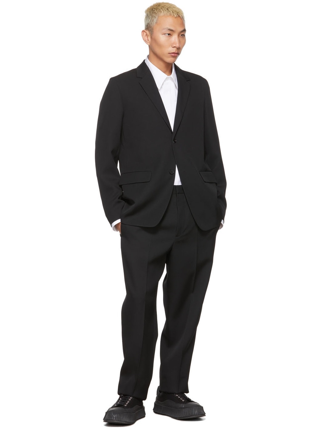 【ジルサンダー】 Suits - Single Breasted Suits スーツ Jil Sander single-breasted straight-leg Suit | Black