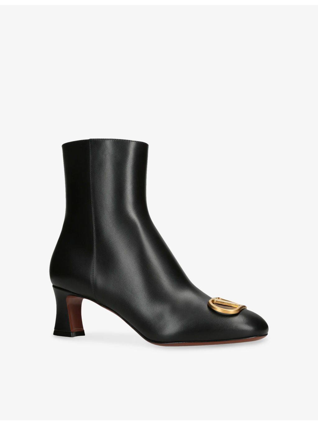 VLogo Signature 55 Leather Heeled Ankle Boots - 3