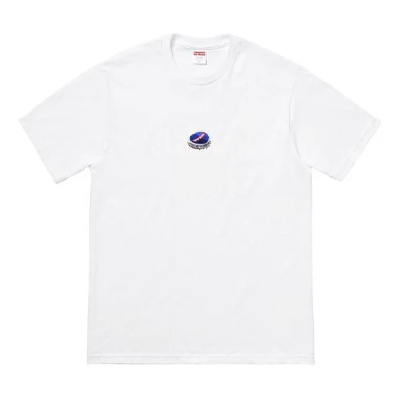 Supreme FW18 Bottle Cap Tee White Logo Tee SUP-FW18-031 - 1