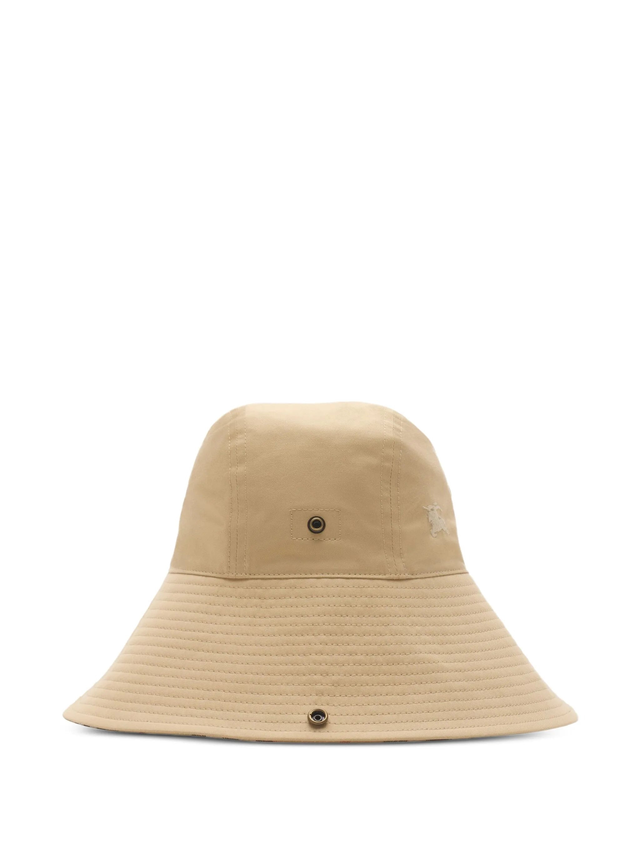 check-print cabardine hat - 3