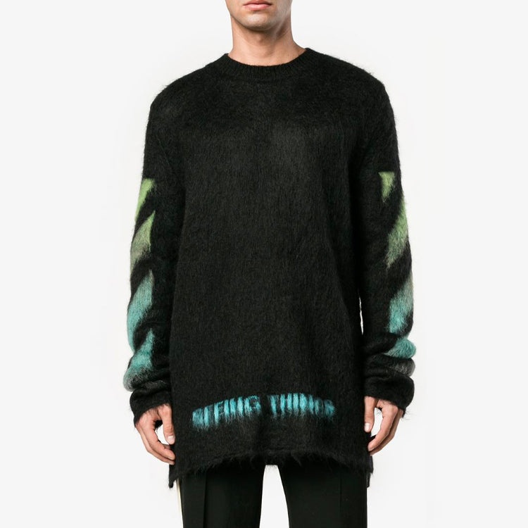 Off-White Gradient Alphabet Printing Loose Fit Blue Green OMHA036F176500041040 - 2