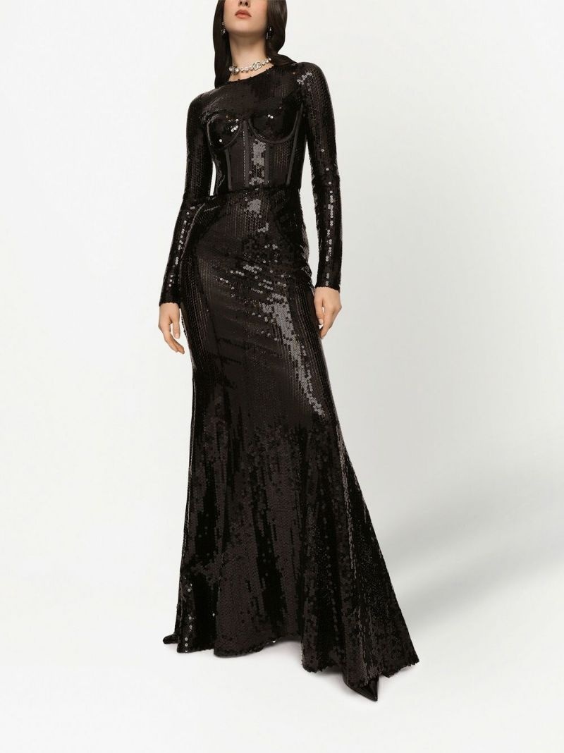 floor-length sequin dress - 2