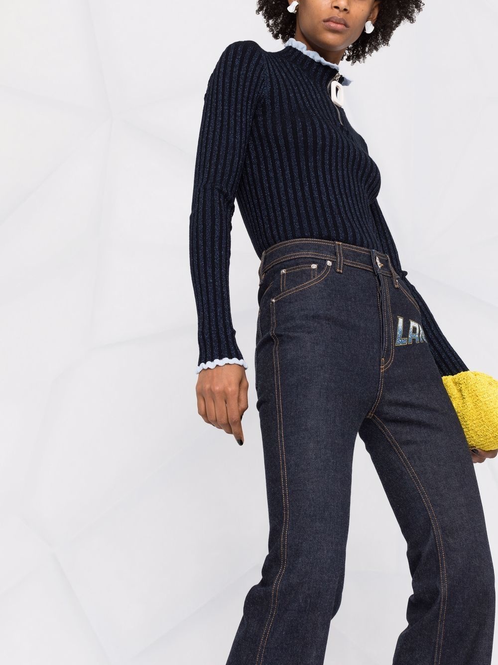 logo-print straight-leg jeans - 5