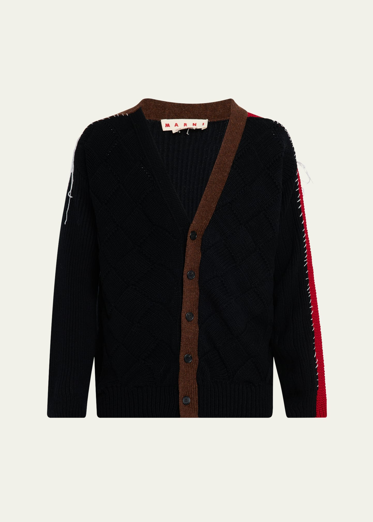 Men's Wool Mix Knit Cardigan - 1