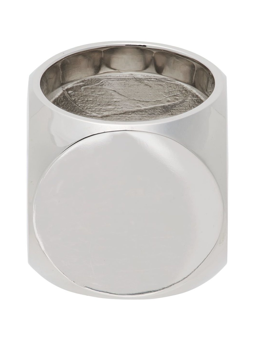 Silver & Black Logo Dice Ring - 5