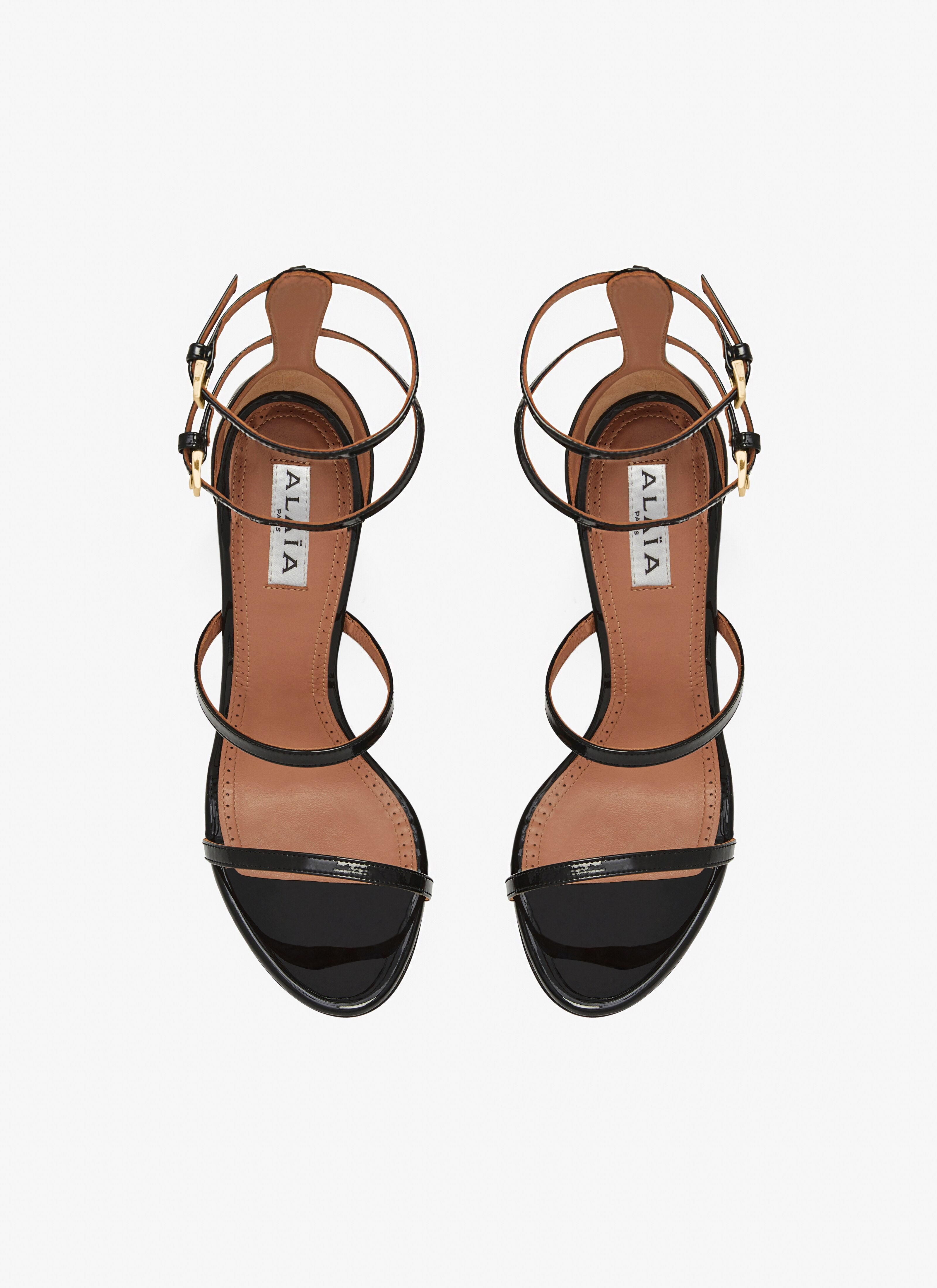 CABARET SANDALS IN PATENT CALFSKIN - 2