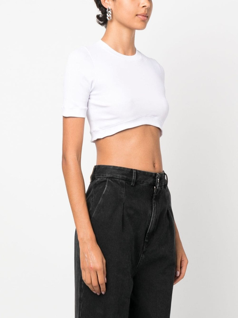 logo-patch cropped T-shirt 3