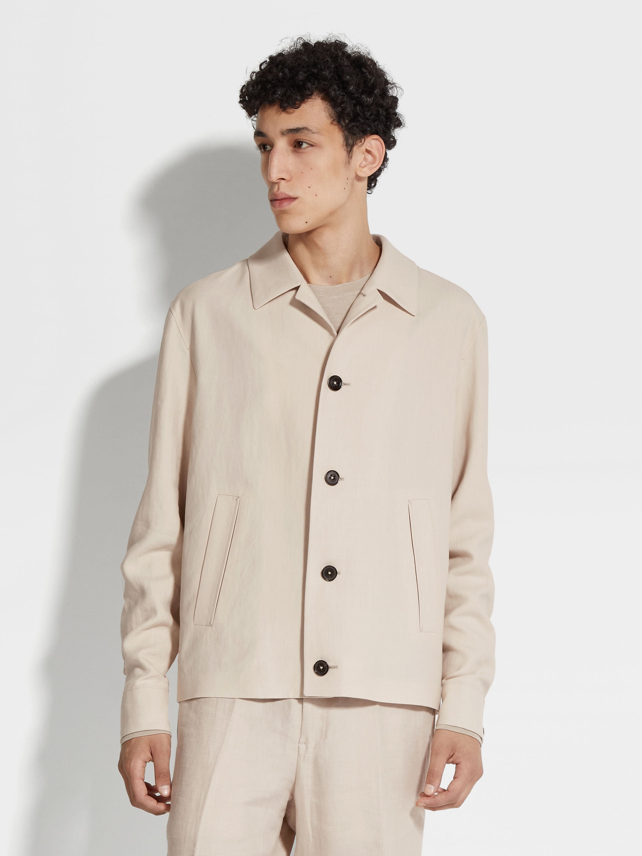 ZEGNA OASI LINO CHORE JACKET | REVERSIBLE