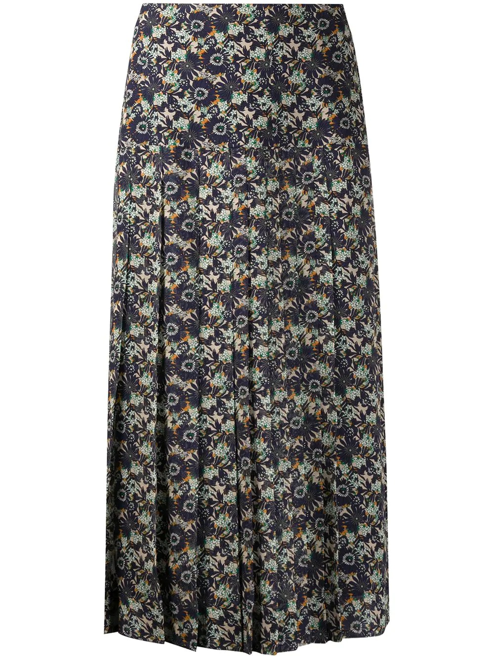 floral-print pleated skirt - 1