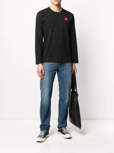 Comme des Garçons PLAY embroidered heart T-shirt outlook