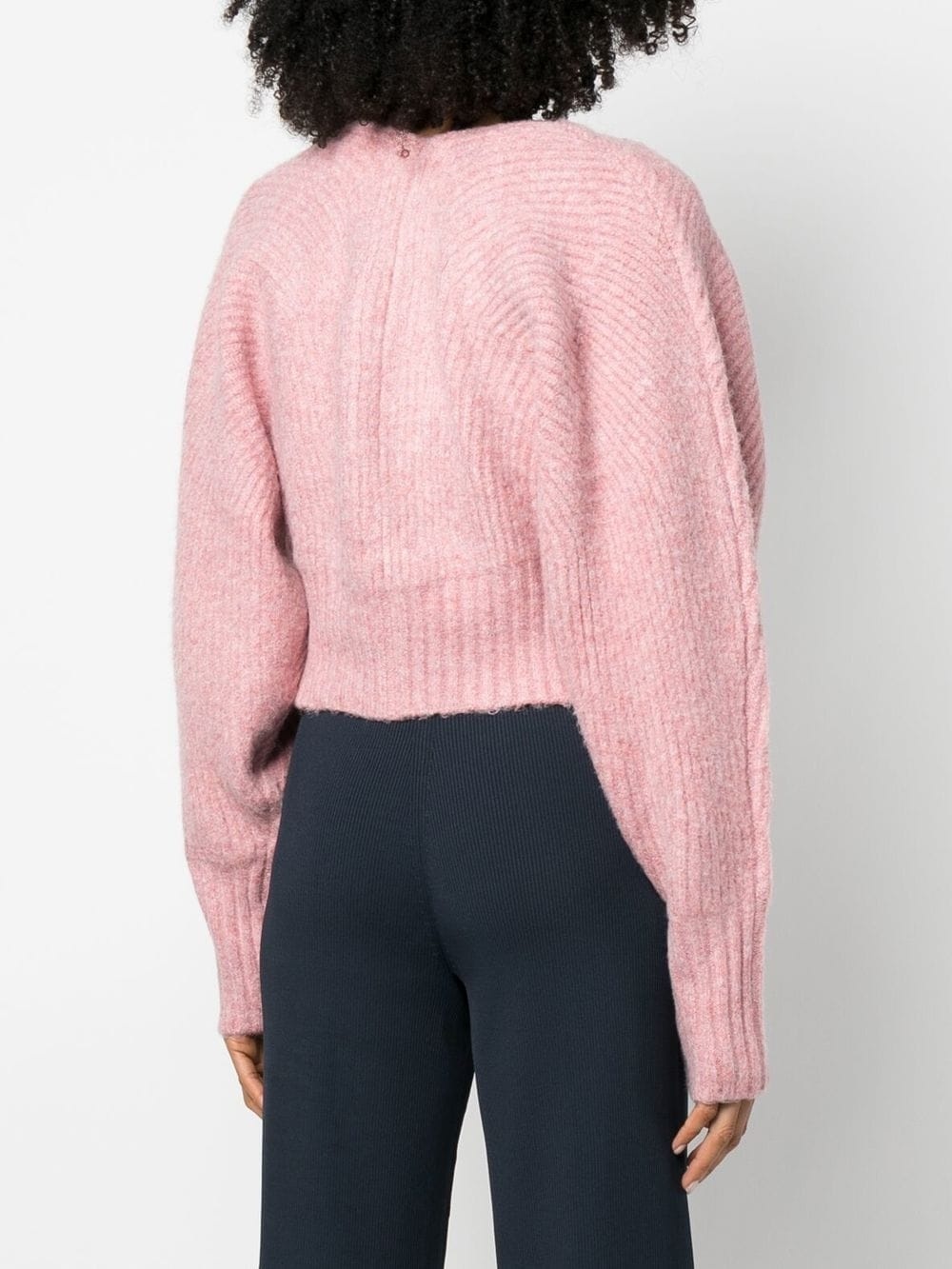 Casella hook-fastening cropped cardigan - 4