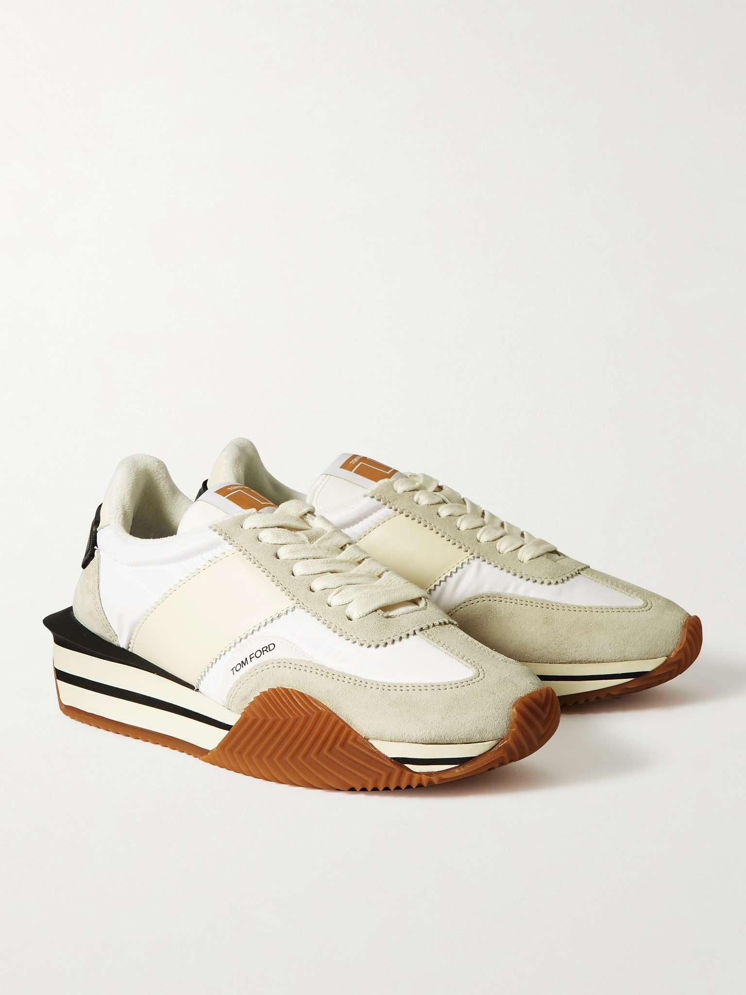 James Rubber-Trimmed Leather, Suede and Nylon Sneakers - 4