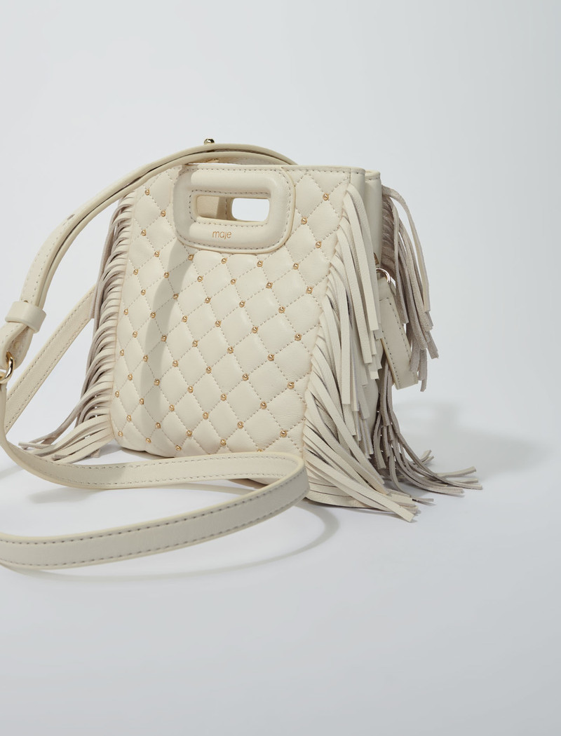 maje Studded M quilted leather mini bag outlook