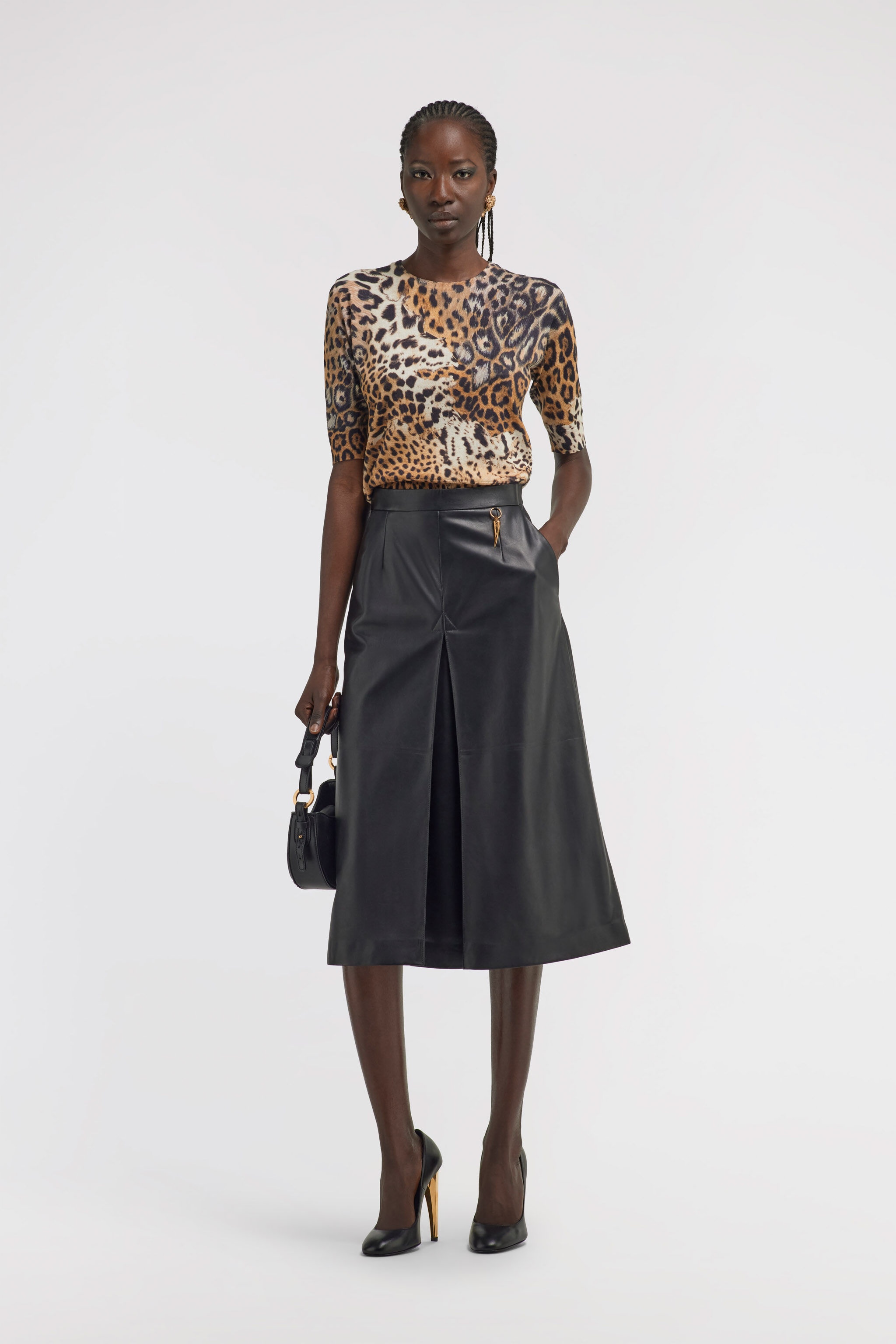 Malachite Print Short sleeve Knit - 2