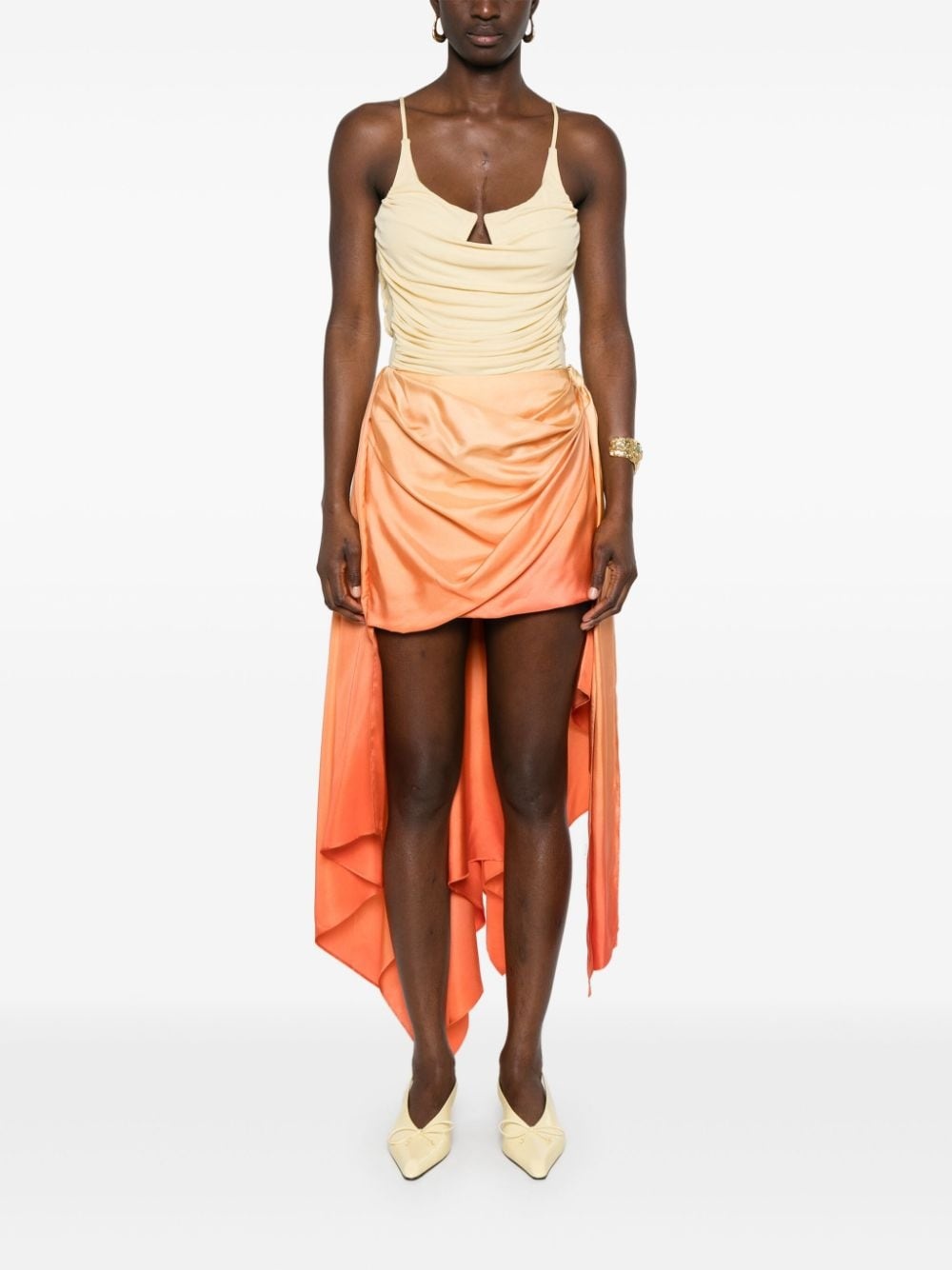 ombré draped midi skirt - 2