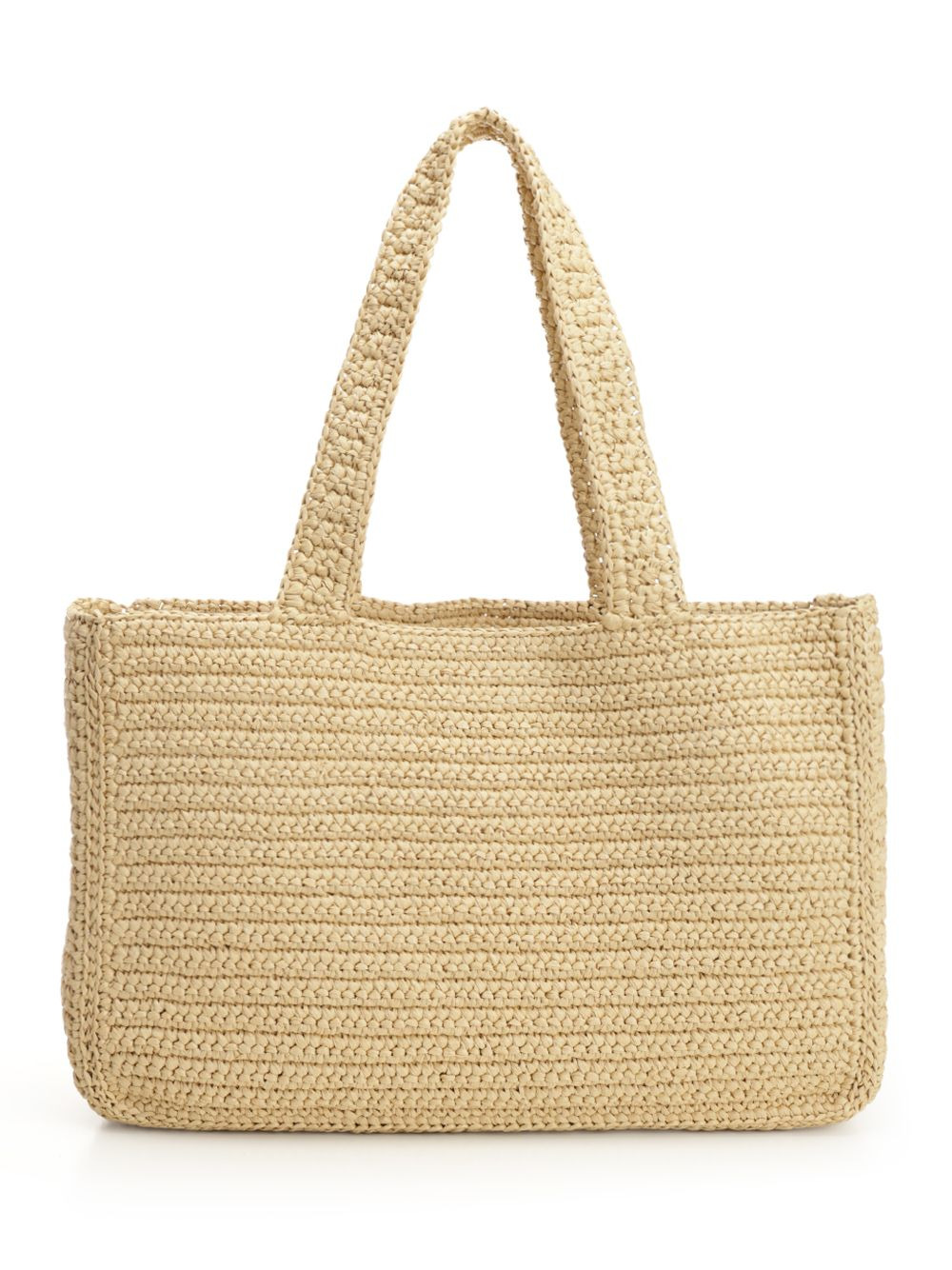 Large Tote | Viva Superstar Crochet | Crochet Rafia Handbags Beige - 3