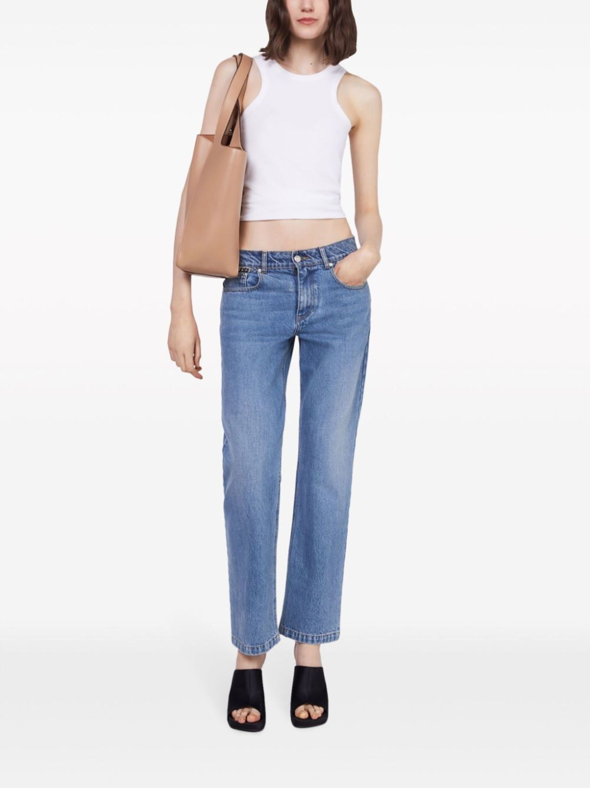 Falabella-chain straight-leg jeans - 2