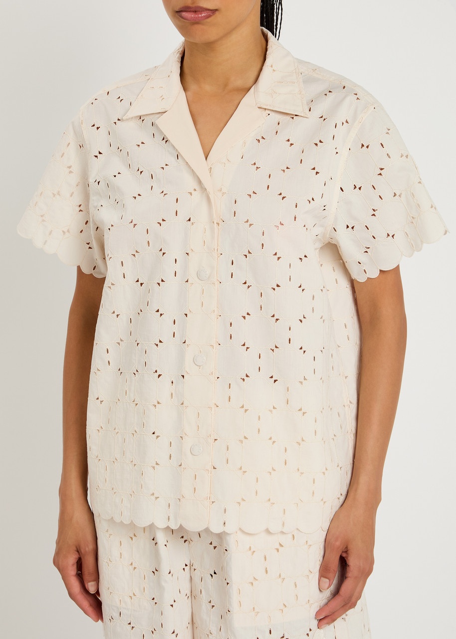 Moncler Embroidered Cotton-blend Poplin Shirt - 2