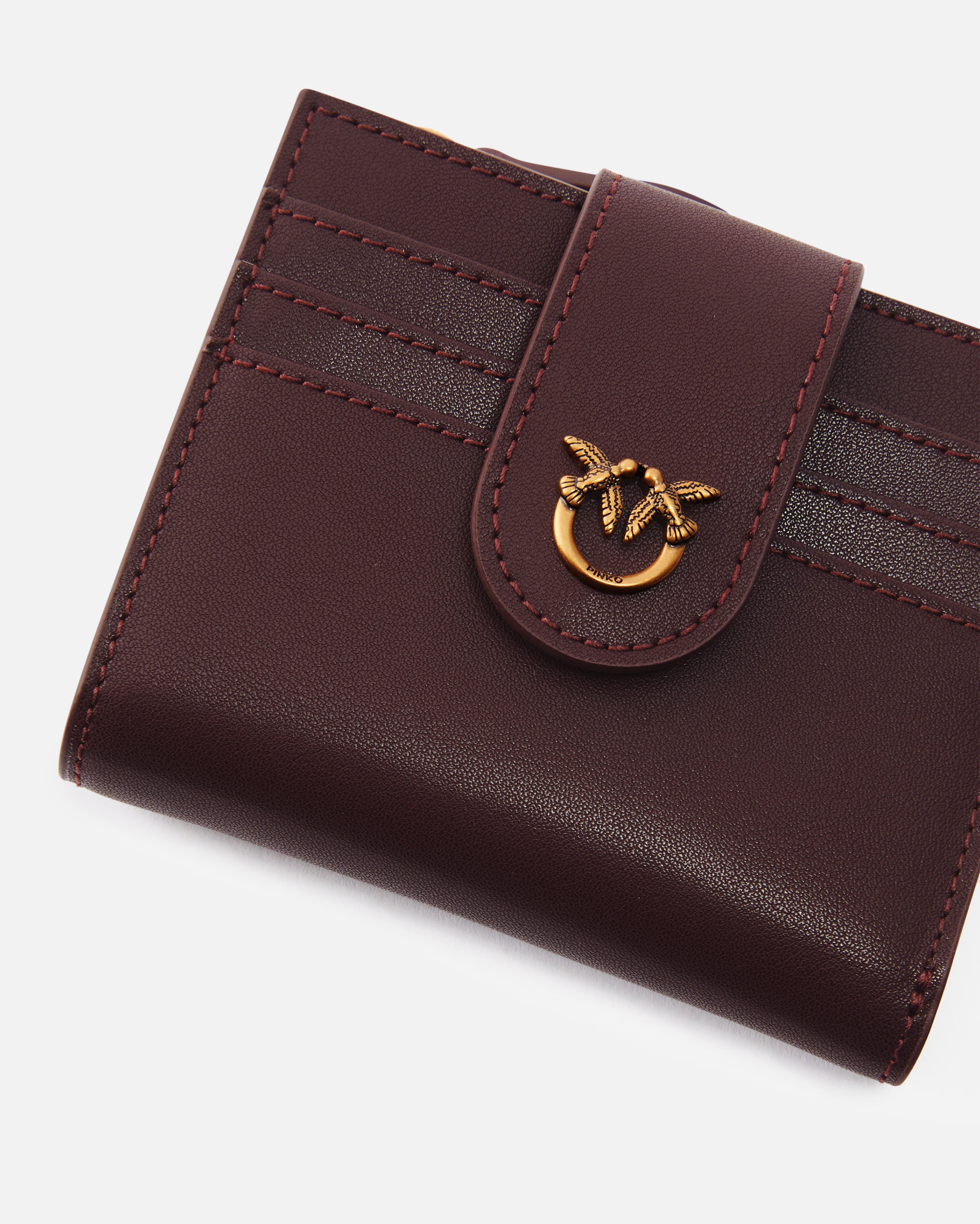 SMALL SMOOTH LEATHER WALLET WITH LOGO - 4