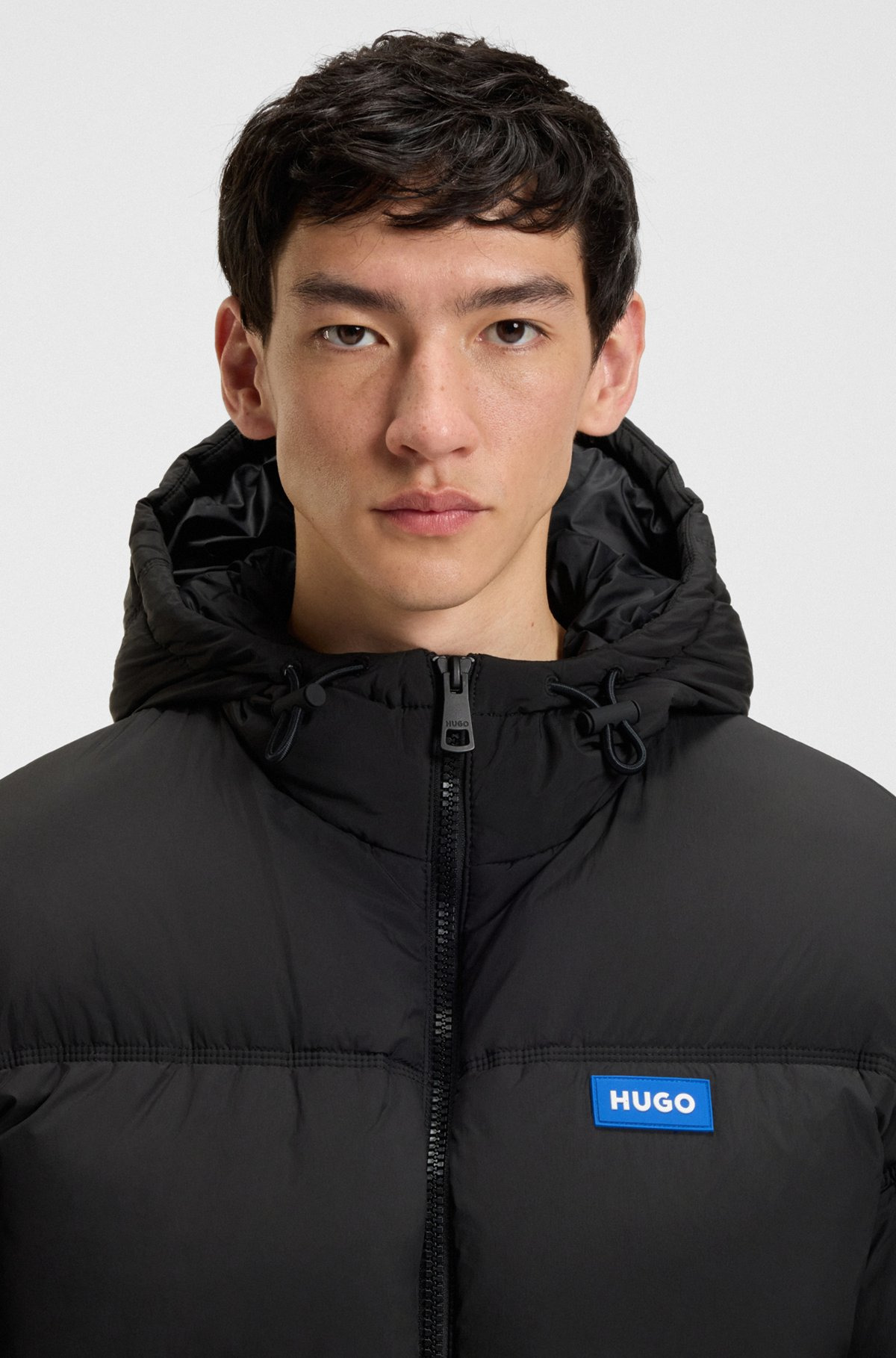 WATER-REPELLENT PADDED JACKET WITH BLUE LOGO LABEL - 5