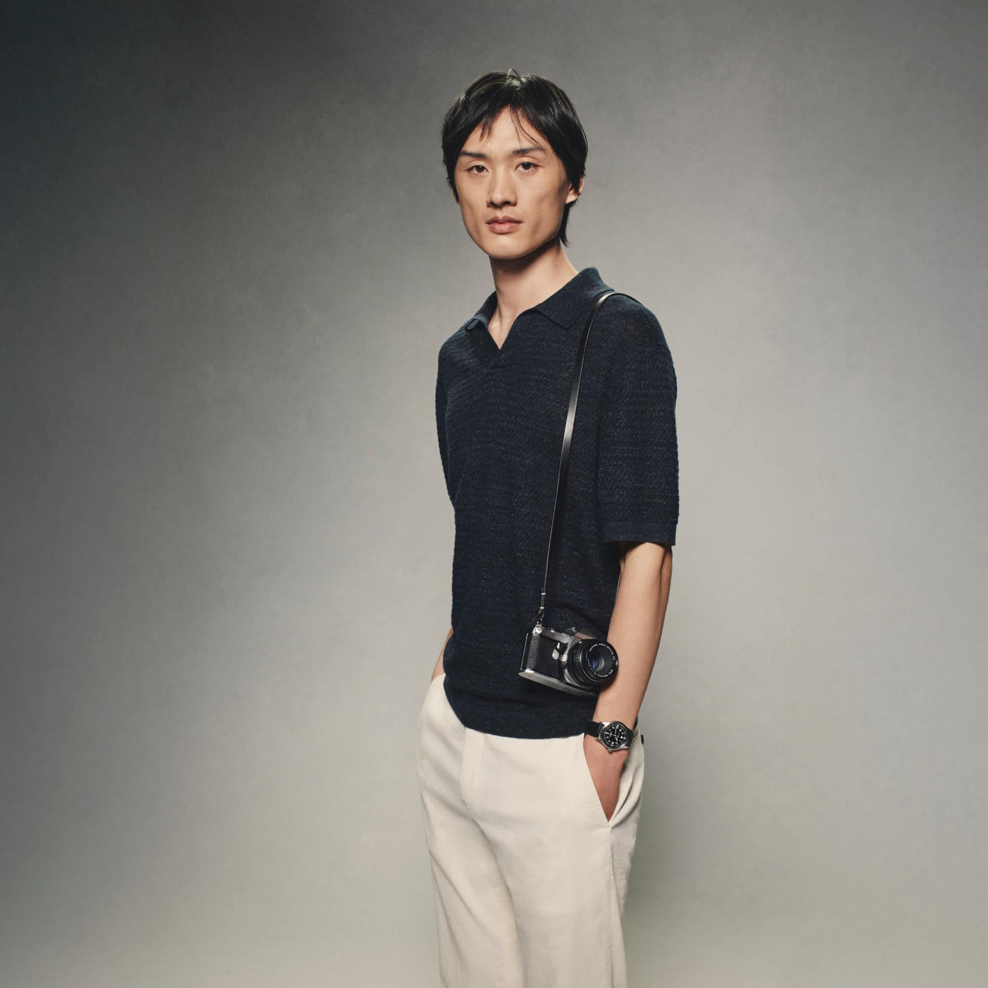 Brenan Polo Shirt in Pacific Linen - 8