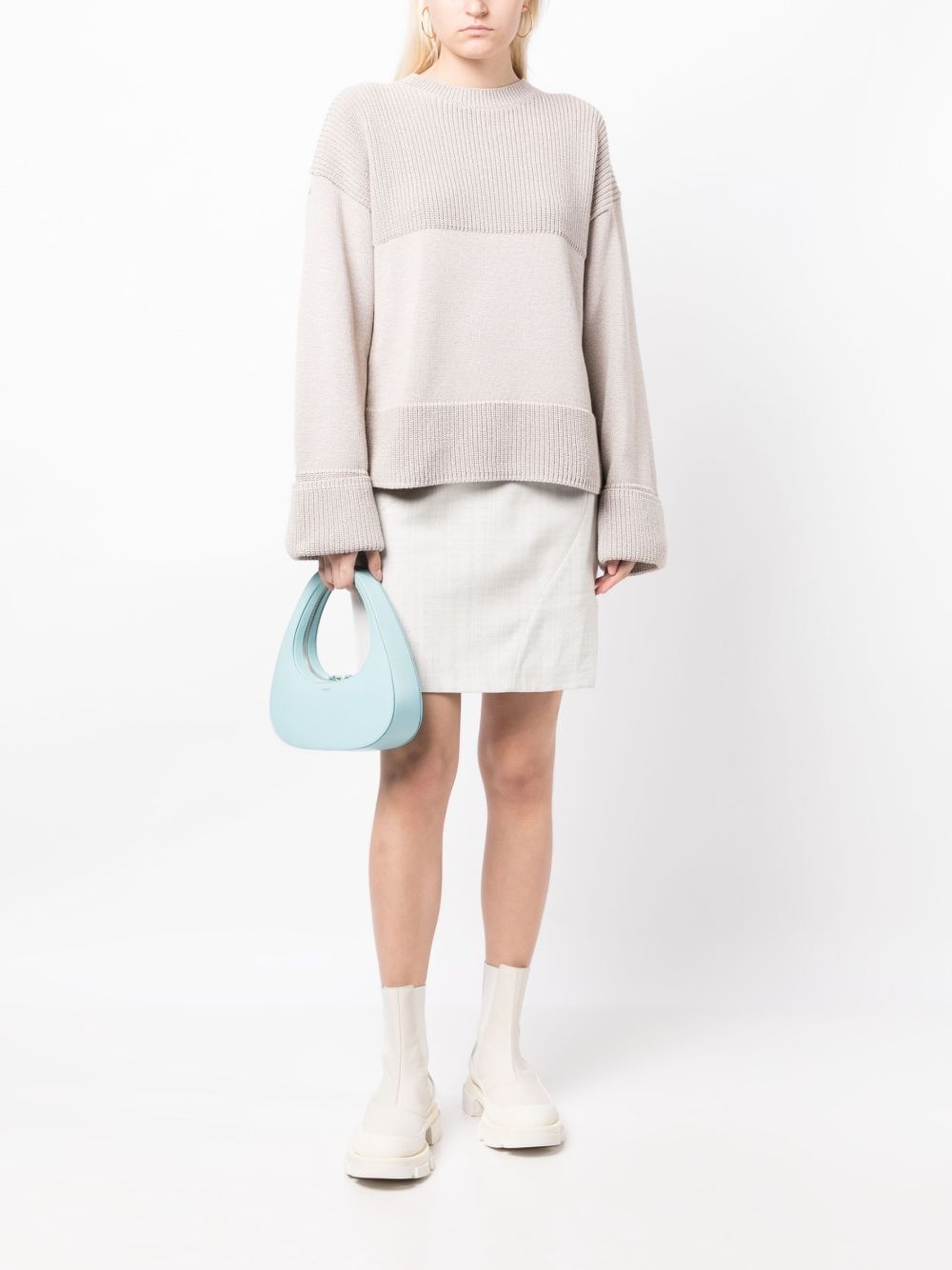 colour-block ribbed-knit jumper - 2