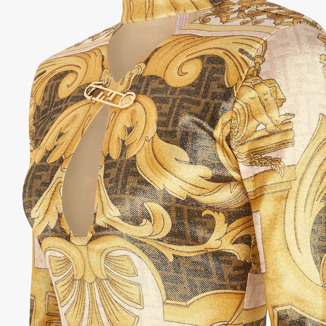 Fendace multicolor jersey dress - 3