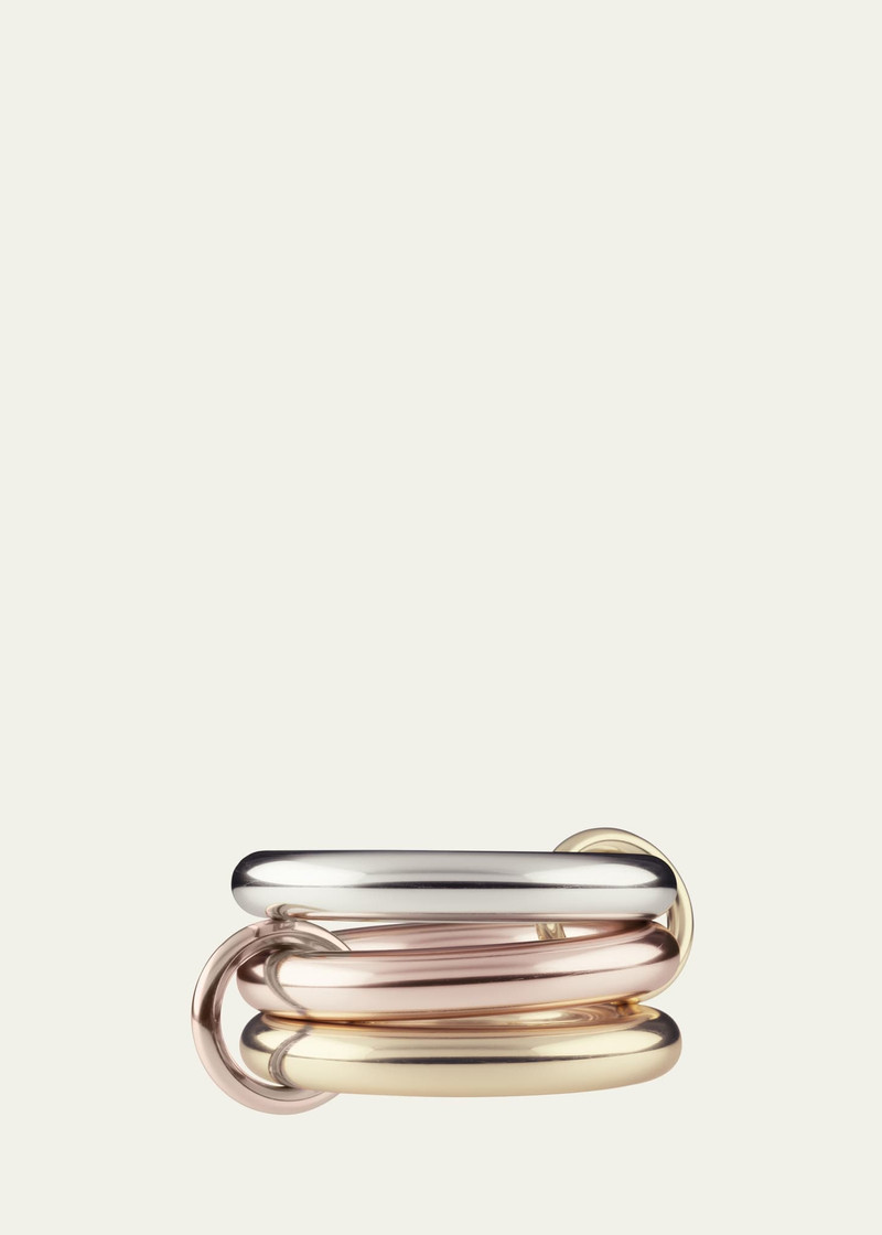 Mercury Mixed-Metal 3-Link Ring, Size 8 - 1