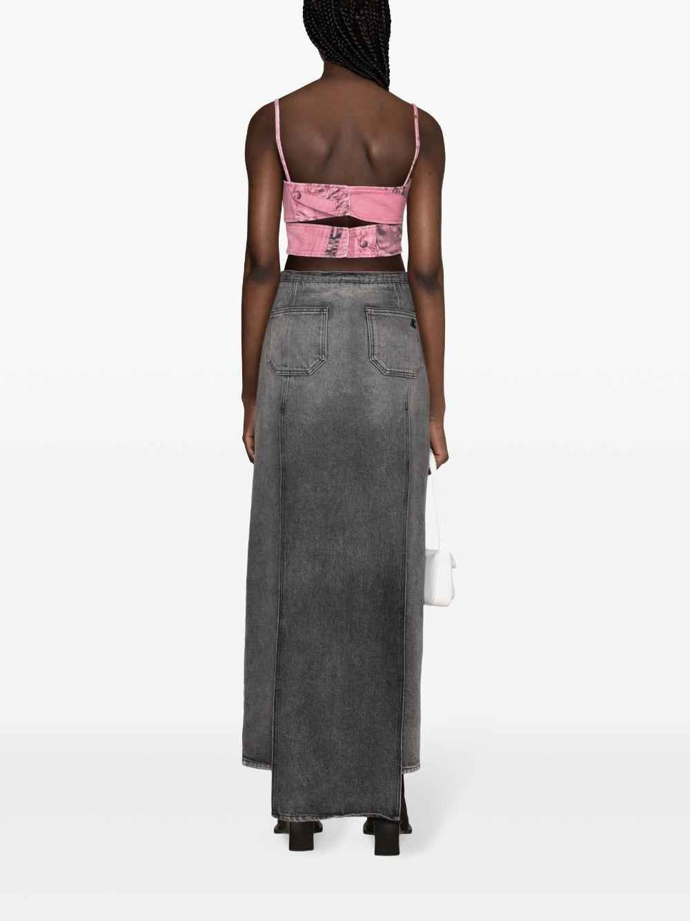 abstract-print cropped top - 3