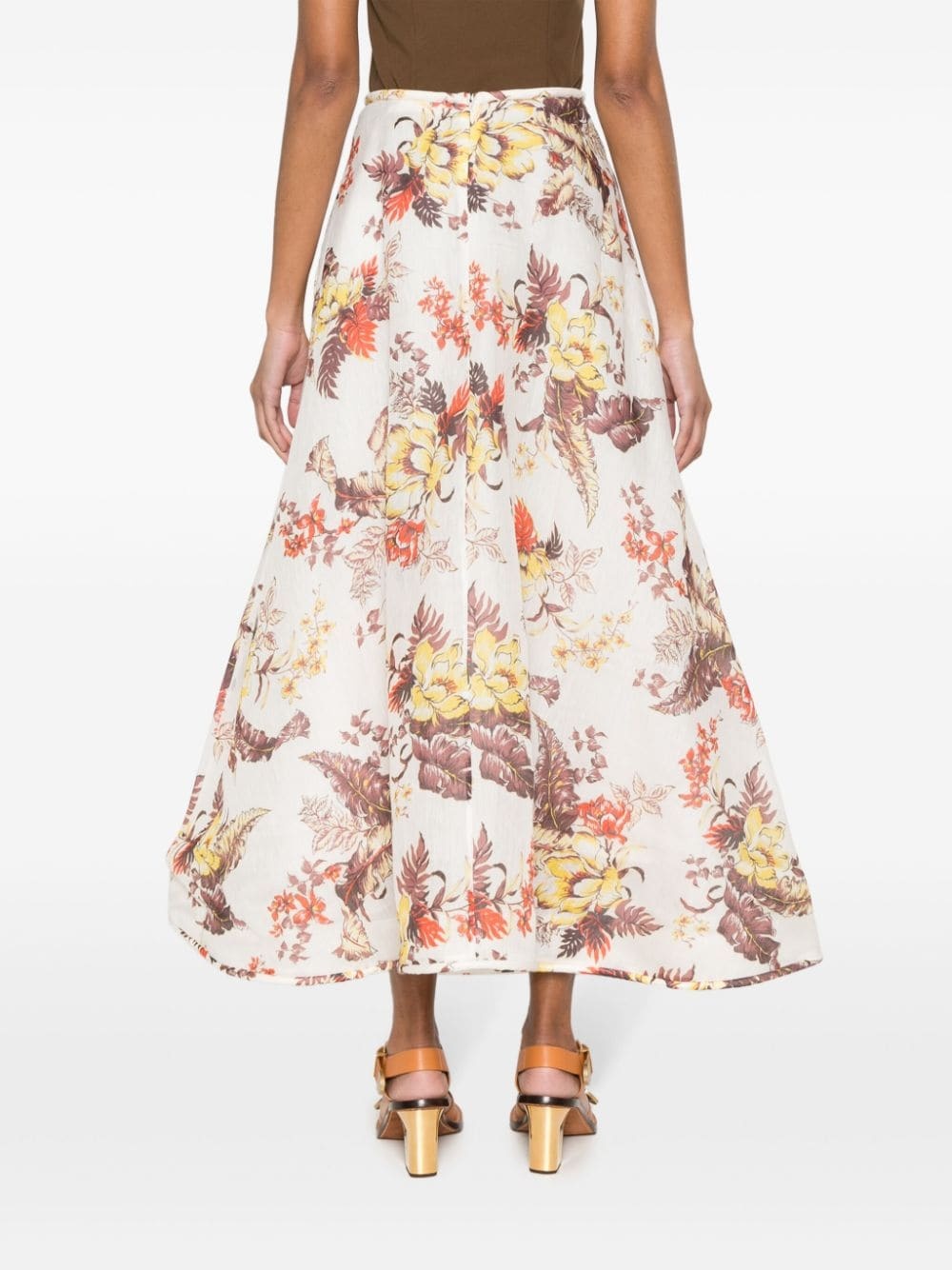 Matchmaker floral-print A-line skirt - 4