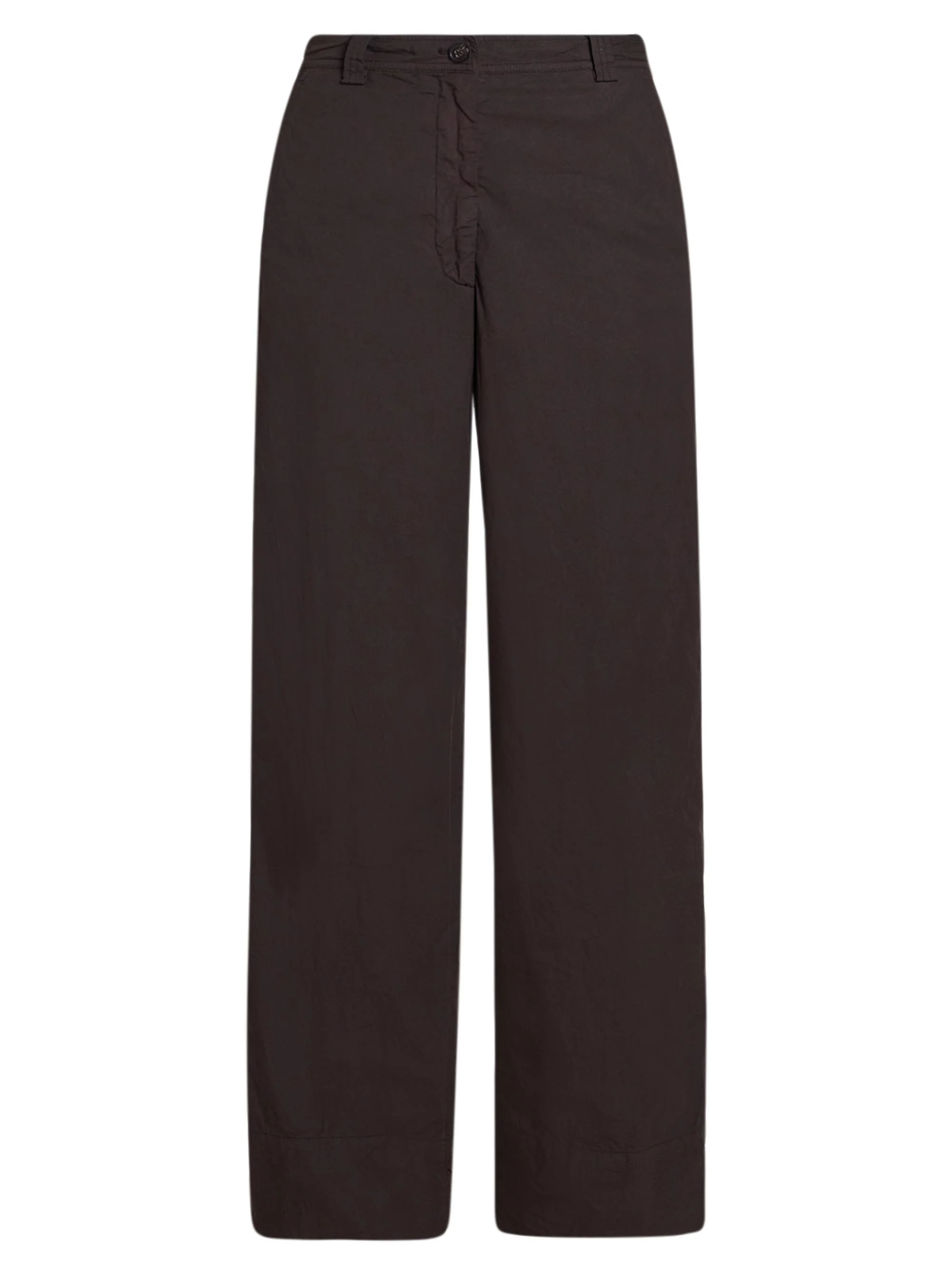 Women's Pakora Cotton Mid-Rise Wide-Leg Pants - Dark Brown - 1