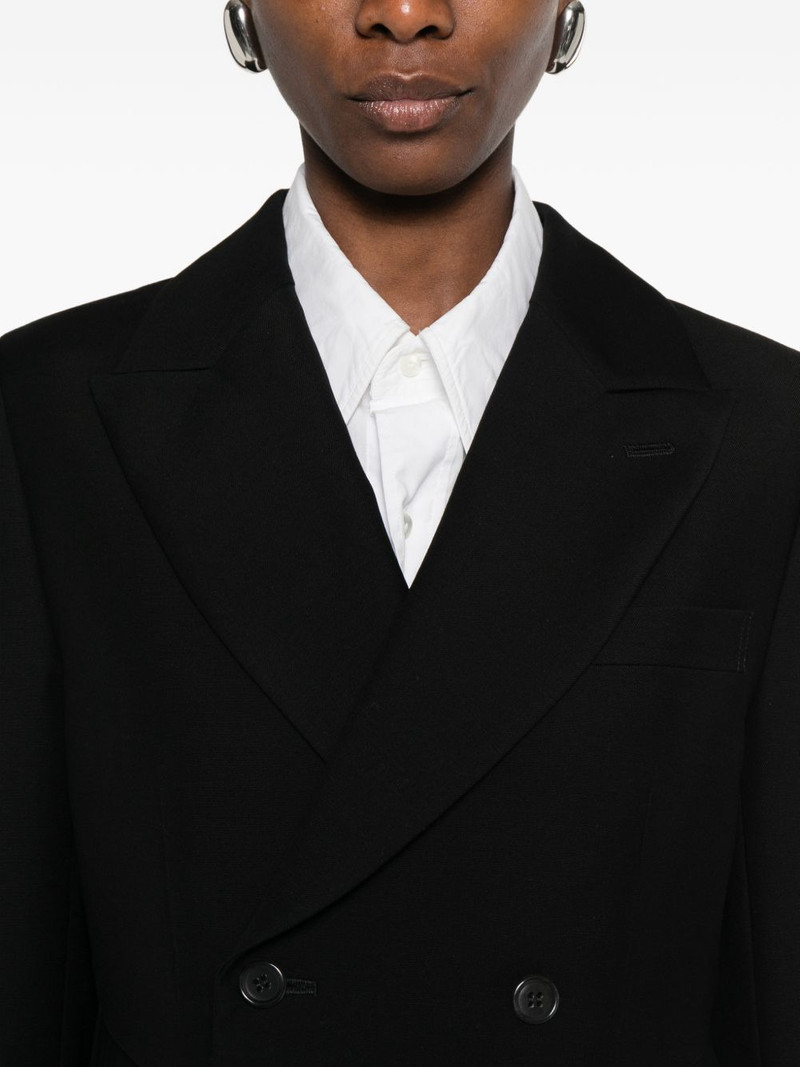 pleated blazer-style double-breasted coat 5