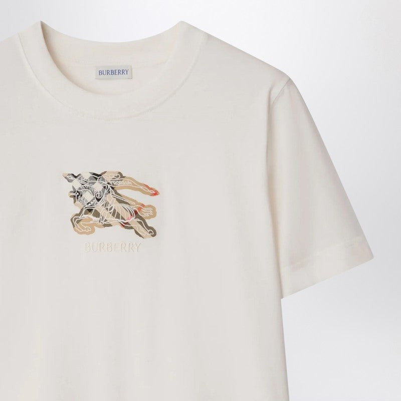 Burberry White T-Shirt With Ekd Women - 2