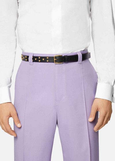 VERSACE Medusa Stud Leather Belt outlook