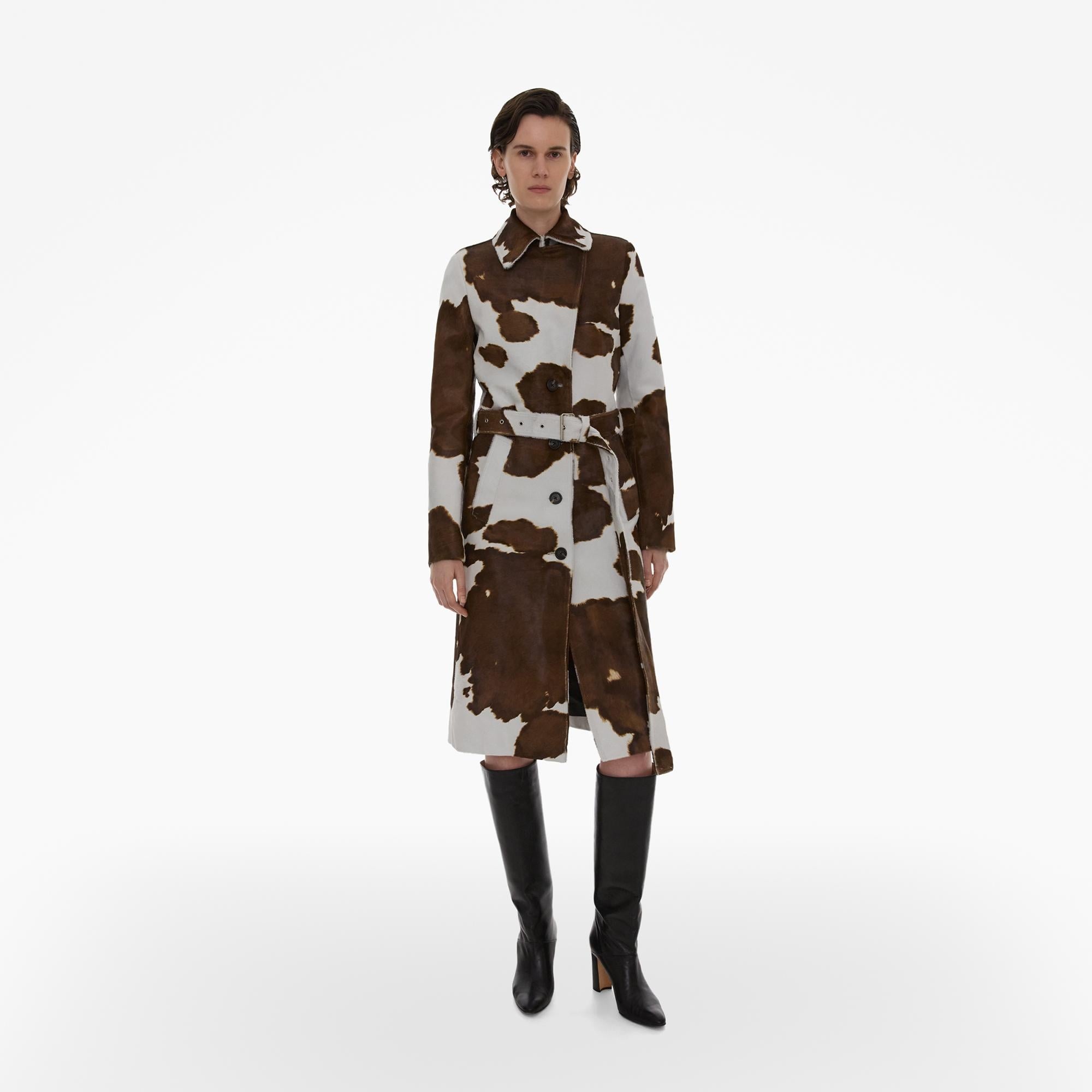 COWHIDE TRENCH COAT - 3