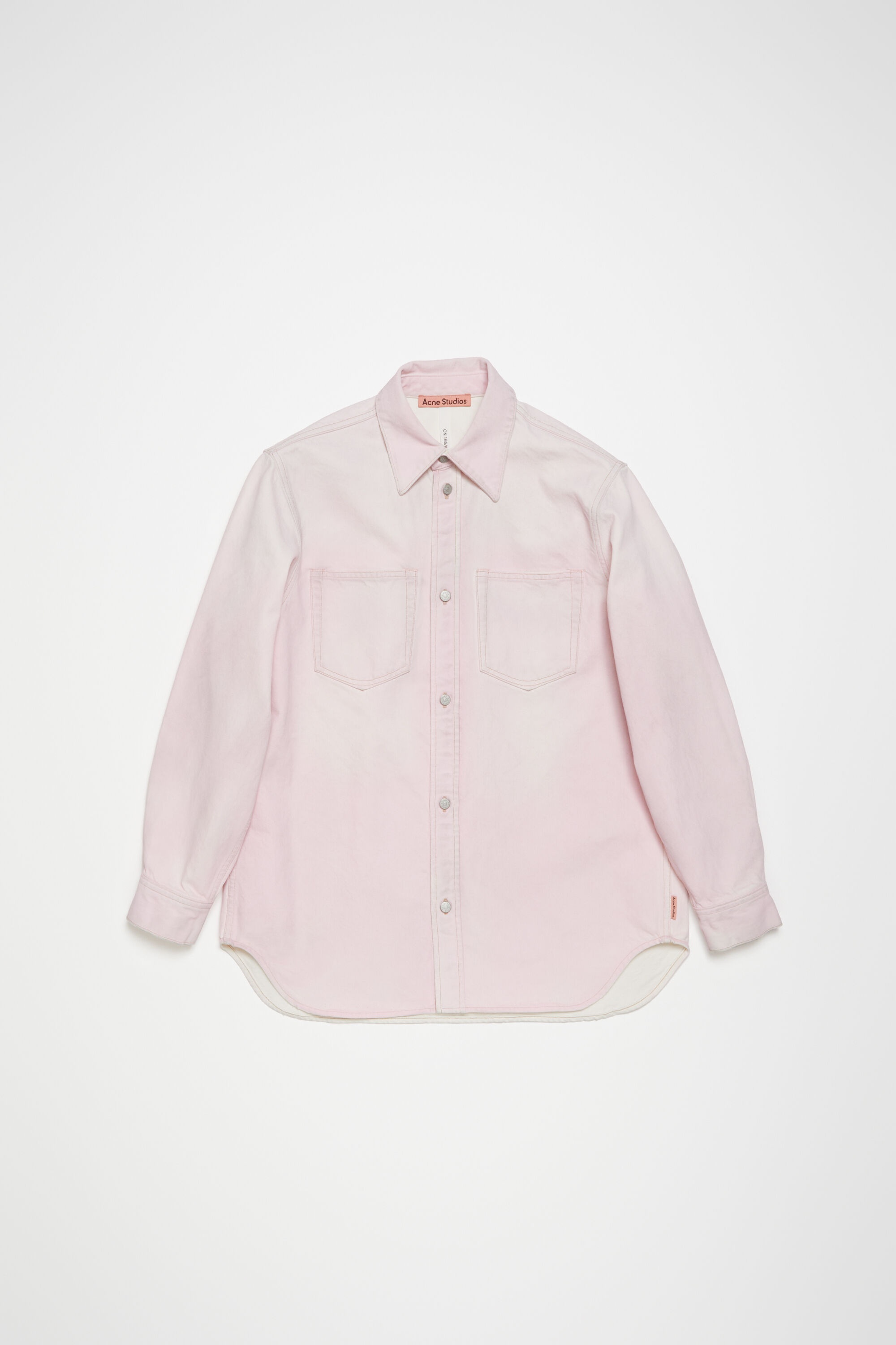 Denim button-up shirt - Relaxed fit - Pale Pink - 1