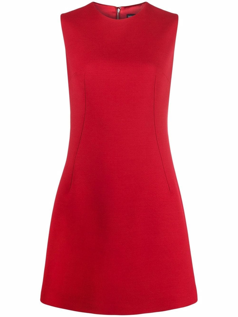 sleeveless virgin wool mini dress 1