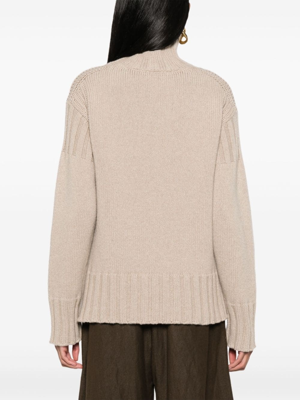 roll-neck cashmere jumper - 4